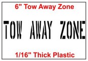 Tow Away Zone Stencil