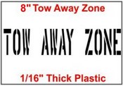 Tow Away Zone Stencil