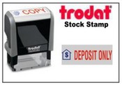 Trodat Two Color Deposit Only Stock Stamp