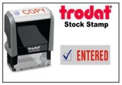 Trodat Two Color Entered Stock Stamp