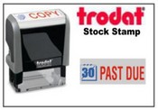 Trodat Two Color Past Due Stock Stamp