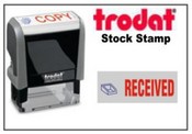 Trodat Two Color Received Stock Stamp