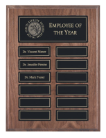 9" x 12" Recognition Pocket 12 Plate Perpetual Plaque