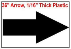 Arrow Stencil
36 inches wide x 18 inches high Arrow Sign Symbol Stencil