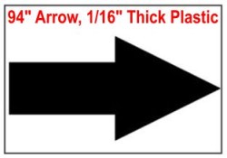 Arrow Stencil
94 inches wide x 48 inches high Arrow Sign Symbol Stencil