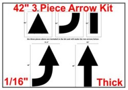 Arrow Parking Stencil 3-PIECE ARROW KIT