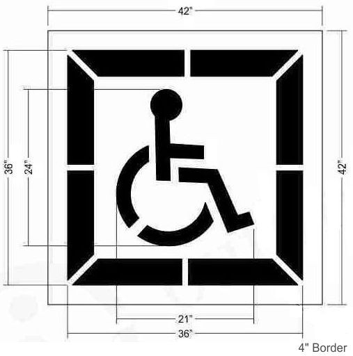 California ADA Handicap Stencil, 36"x36"