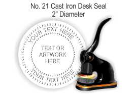 Vintage Cast Iron Desk Embossing Steel Press Stamp 