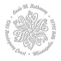 MONOGRAM EMBOSSING SEAL
Custom Paisley Flower Address Embosser
