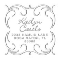 MONOGRAM EMBOSSING SEAL
Custom Swirl Bordered Address Embosser