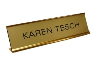 2"x10" Nameplate with Standard Holder