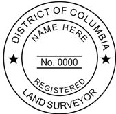 District of Columbia Self-Inking State Surveyor Stamp