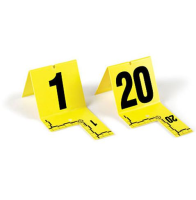 Cut-Out ID Tents, 21-40, Yellow