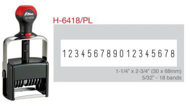 Shiny H-6418/PL Numbering Band Stamp