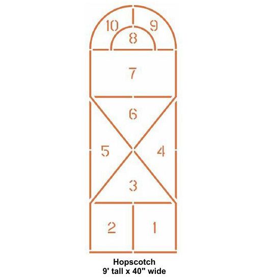 Hopscotch Stencil 40" x 108"