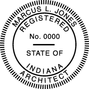INDIANA Self-Inking Architectural Stamp