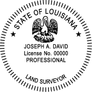 Louisiana Self-Inking State Surveyor Stamp
