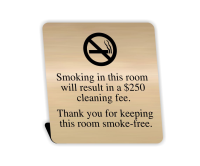 Engraved No Smoking Easel Tabletop Sign