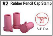 Rubber Pencil Cap Stamp