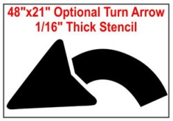 Turn Arrow Parking Stencil