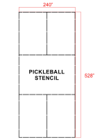 Pickleball Court Stencil - Full Court