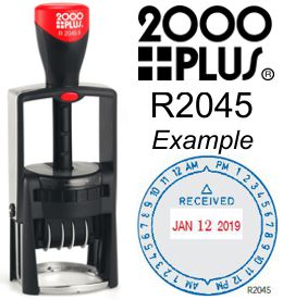 2000 Plus R2045 Round Time & Date Stamp