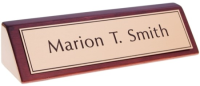 2" x 10" Red Piano Wood Holder W/Engraved Name Plate