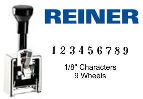 Reiner 18/9, 9-Wheel Numbering Machine