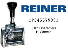 Reiner 326, 11-Wheel Numbering Machine
