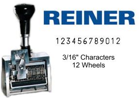 Reiner 329, 12-Wheel Numbering Machine