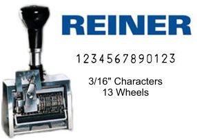 Reiner 331, 13-Wheel Numbering Machine