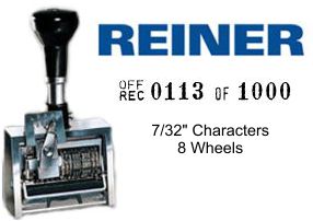 Reiner BK/PG-LEFT, 8-Wheel Numbering Machine