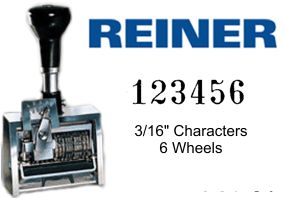 Reiner ND6K Economy 6-Wheel Numbering Machine