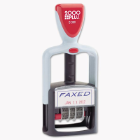 S-360 FAXED - 2 Color Red/Blue Stock Dater
