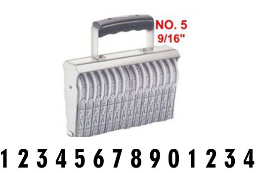 Shiny Size 5-14 Numbering Band Stamp