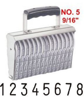 Shiny Size 5-8 Numbering Band Stamp