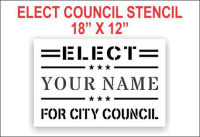 Elect City Council Stencil
