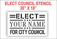 Elect City Council Stencil