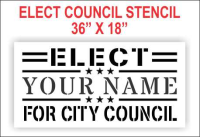 Elect City Council Stencil