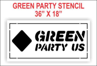 GREEN PARTY LOGO Stencils