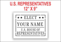 Elect U.S. Representative Stencil