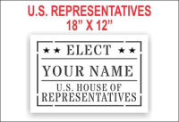 Elect U.S. Representative Stencil