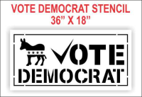 VOTE DEMOCRAT Stencil