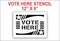 Vote Here Stencil