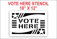 Vote Here Stencil