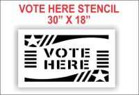 Vote Here Stencil