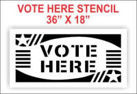 Vote Here Stencil