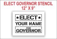 Elect Governor Stencil
