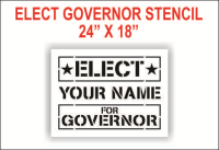 Elect Governor Stencil