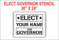 Elect Governor Stencil